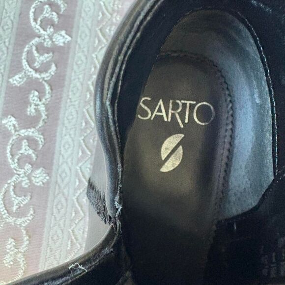 Franco Sarto Women's Black Leather Ankle Boots - Picture 7 of 8